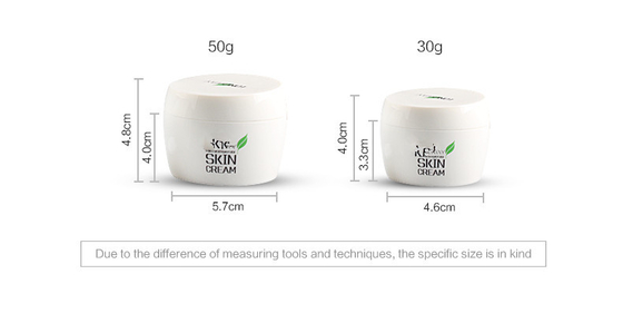 50ml 30ml plastic eco-friendly empty small cosmetic jar seal 50 ml white for makeup packaging skincare cream with screw