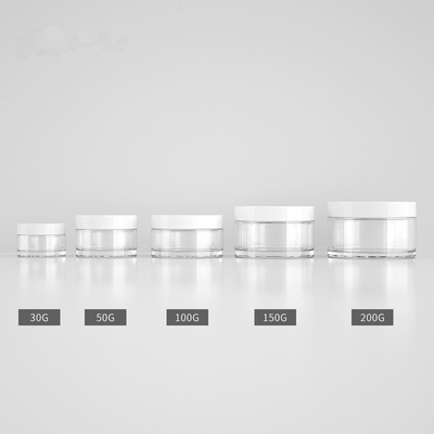 clear empty PET plastic face cream jar with lid 30g 1oz for cosmetic body butter containers