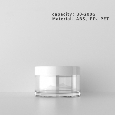 clear empty PET plastic face cream jar with lid 30g 1oz for cosmetic body butter containers