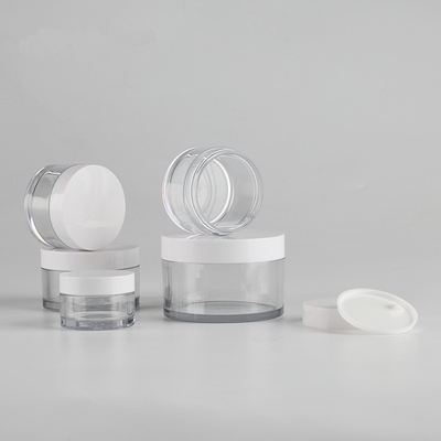 clear empty PET plastic face cream jar with lid 30g 1oz for cosmetic body butter containers