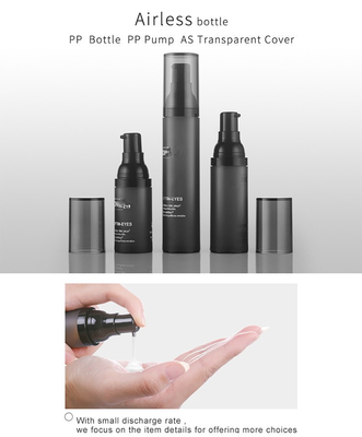 15ml 30ml 50ml  Empty PP Airless Pump Bottles for Men Cosmetic, 1oz 1.66oz  black vacuum dispenser Airless Cream