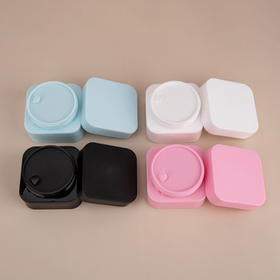 Fast delivery empty 50ML square shape PP cosmetic face cream jar