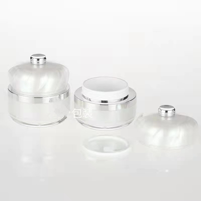 Empty luxury acrylic skincare plastic new design cosmetic face cream plastic jars with lids packaging 30g 50g