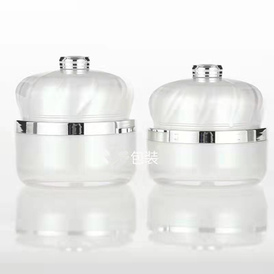 Empty luxury acrylic skincare plastic new design cosmetic face cream plastic jars with lids packaging 30g 50g