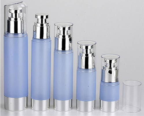 Cosmetic Bottle FrostedPlastic white actuator Airless Pump Bottle15ml 20ml 30ml 50ml with lable logo