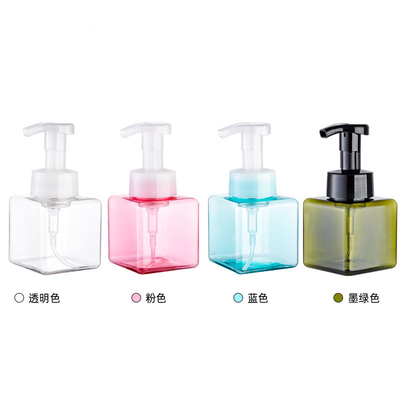 Square shape pump cosmetic package 250ml 450ml 650ml PETG foaming bottle plastic bottle for Skin care