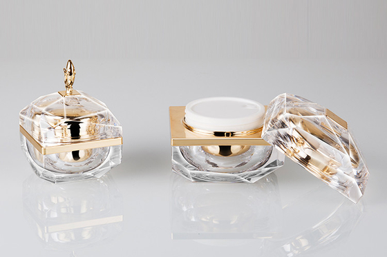 dolphin diamond 30g 50g acrylic cream jar for cosmetic caviar essence capsule Acrylic Custom gold bottle with sprayer