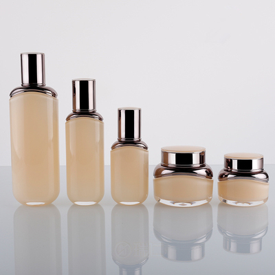 Luxury Skin Care Use Container Cosmetic Packaging Set and Acrylic Material Double Wall Cosmetic Pump Lotion Bottle