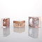 luxury cosmetic cream square rose  gold acrylic double wall jar 20g 30g 50g