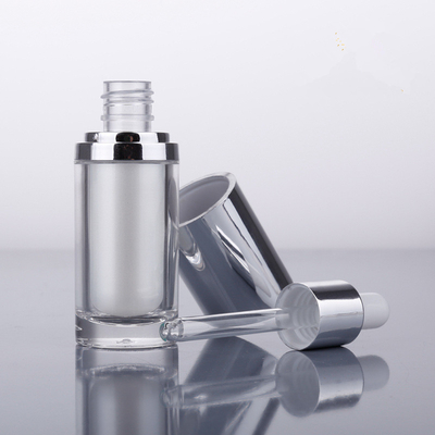 China Manufacturer High Quality Design Round Cosmetic Packaging Plastic Bottle 5ml 15ml 30ml Set Lotion Pump bottle