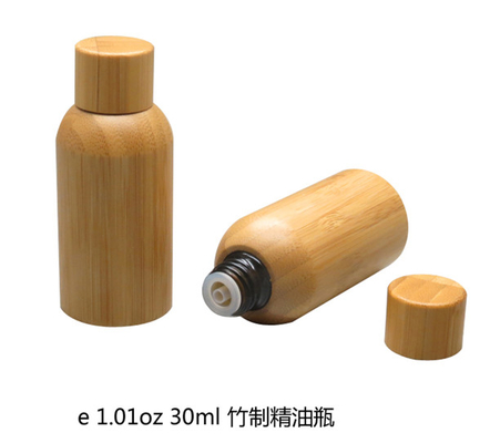 30ml 1oz bamboo  bottle with bamboo screw lid eco-friendly refill essential oil perfume cosmetic packaging