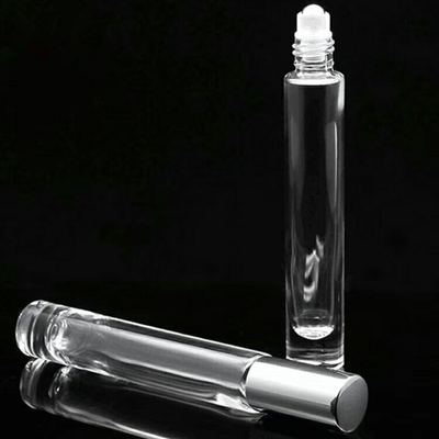 15ml glass roll on bottle round shape clear cosmetic perfume vial