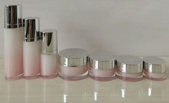 30g acrylic cosmetic jars and 50ml lotion pump bottle with 100ml spray bottle plastic bottle for skin care